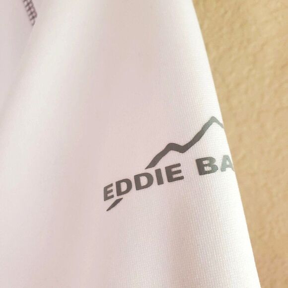 Eddie Bauer Womens Sweatshirt White XS 1/4 Zip-Up Fleece Pullover - Picture 4 of 6